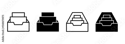 Archive folders icon vector. Document vector icon. Archive storage icon.