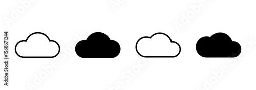 Cloud icon vector. cloud sign and symbol
