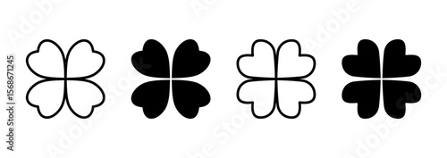 Clover icon vector. clover sign and symbol. four leaf clover icon.