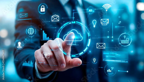 Modern digital technology background