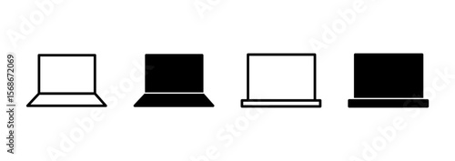 Laptop icon vector. computer sign and symbol