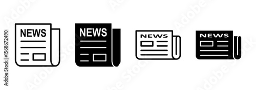 Newspaper icon vector. news paper sign and symbolign