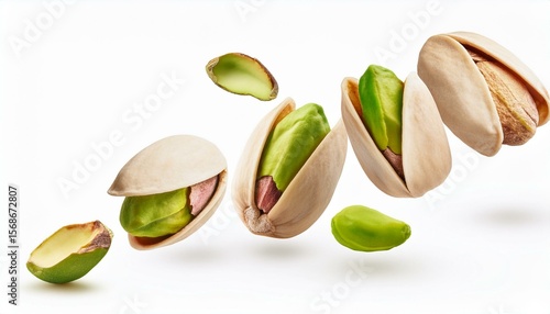 Wallpaper Mural Pistachios in motion open and shelled Torontodigital.ca