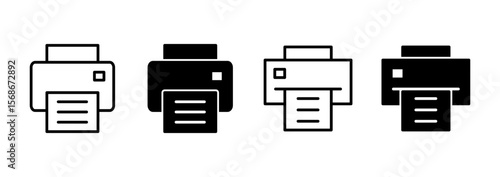 Print icon vector. printer sign and symbol