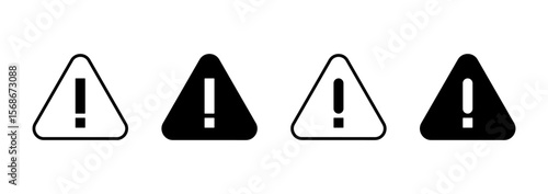 Exclamation danger icon vector. attention sign and symbol. attention sign