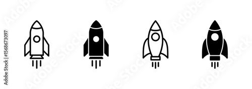 Rocket icon vector. Startup sign and symbol. rocket launcher icon