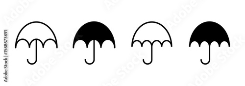 Umbrella icon vector. umbrella sign and symbol