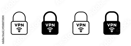 Vpn icon vector. Private network sign and symbol. virtual private network icon.