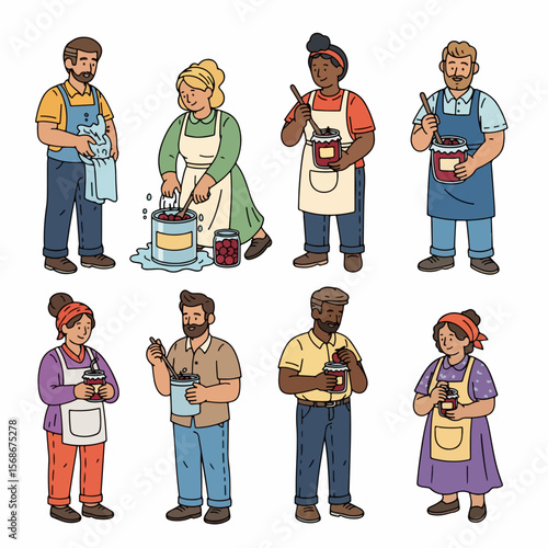 People Canning Food, Preserving Jams, Homemade Food
