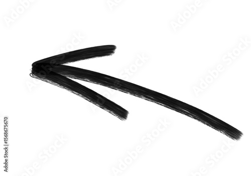 Hand-Drawn Arrow Marker PNG – Brush Stroke Arrows on Transparent Background