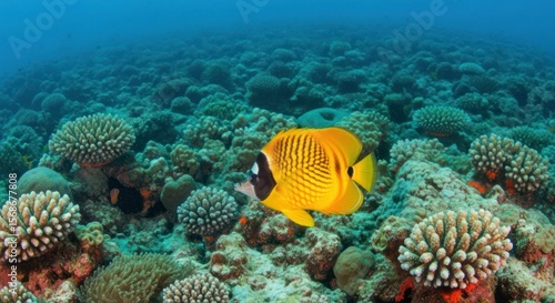 Wallpaper Mural Tropical fish swimming in coral reef habitat in ocean Torontodigital.ca