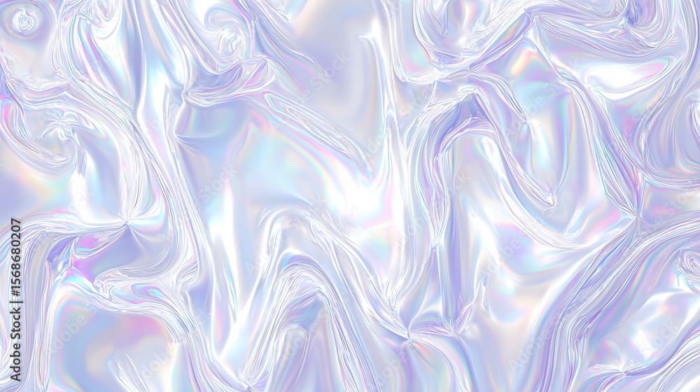 Obraz premium Abstract iridescent liquid design.