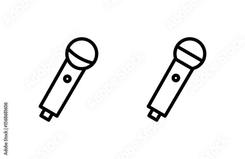 Microphone icon vector illustration. karaoke sign and symbol