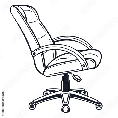 Executive office chair with casters executive chair