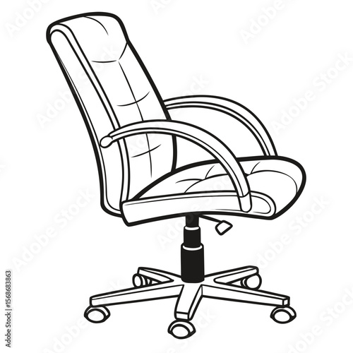 Executive office chair with casters executive chair
