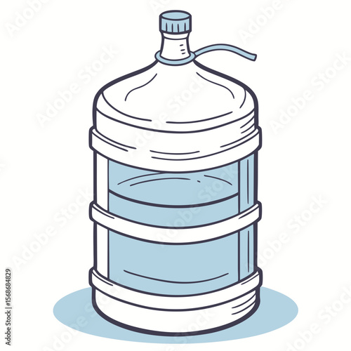 Large Water Bottle With Blue Liquid large container