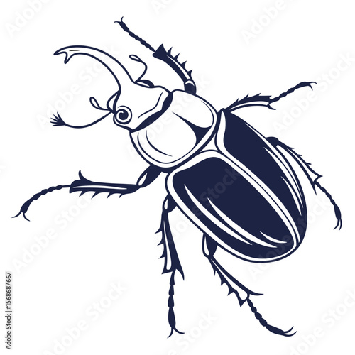 Stag Beetle Illustration White Background insect arthropod