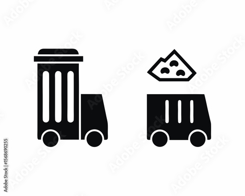 Waste Dump silhouette vector illustration