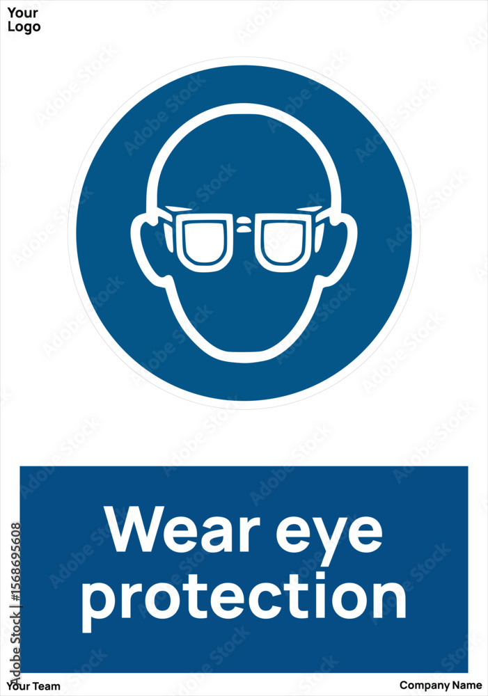 Obraz premium Wear eye protection sign