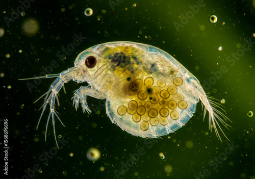Wallpaper Mural Macro Close-Up of Daphnia Magna Carrying Internal Eggs Torontodigital.ca