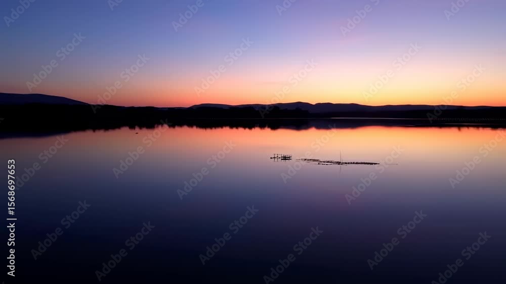Tranquil lake sunrise reflection Tranquil lake sunrise reflection
