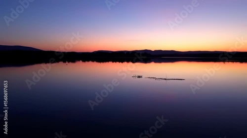 Wallpaper Mural Tranquil lake sunrise reflection Torontodigital.ca