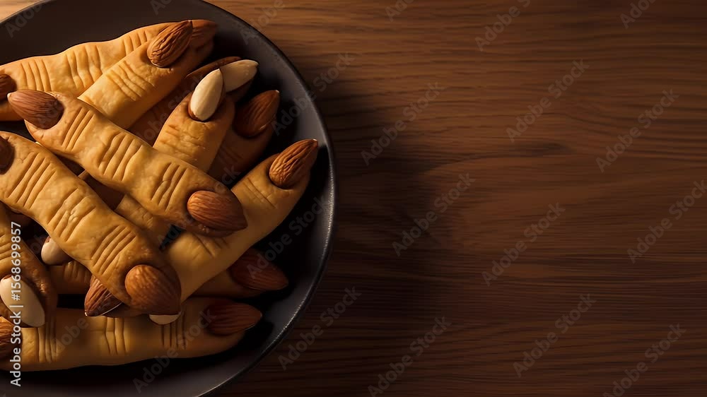 Finger cookies on plate