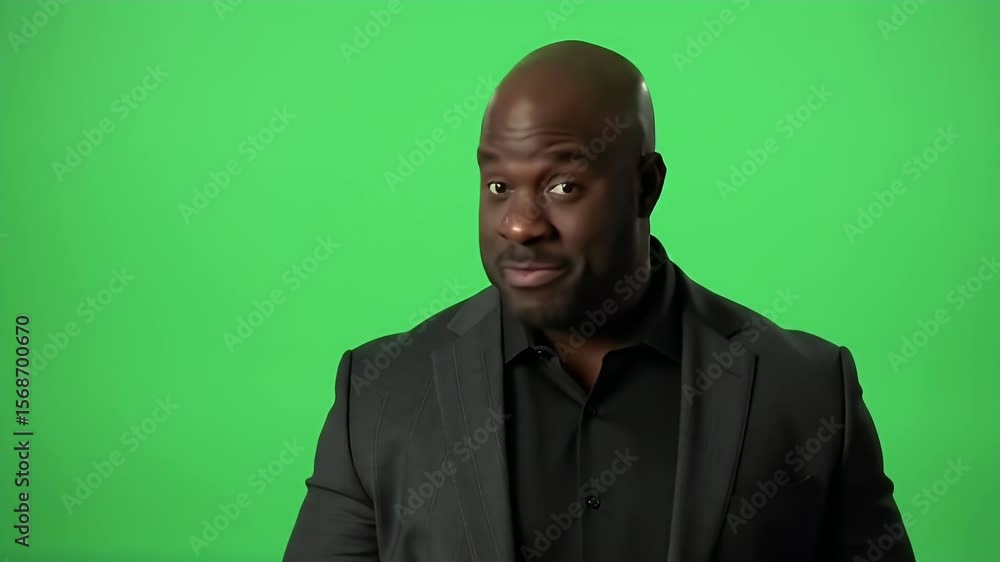 Man in suit against green screen Man in suit against green screen