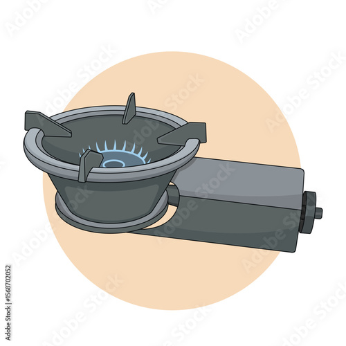High pressure gas stove. vector design