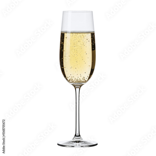 Foto Glass of sparkling champagne for celebration