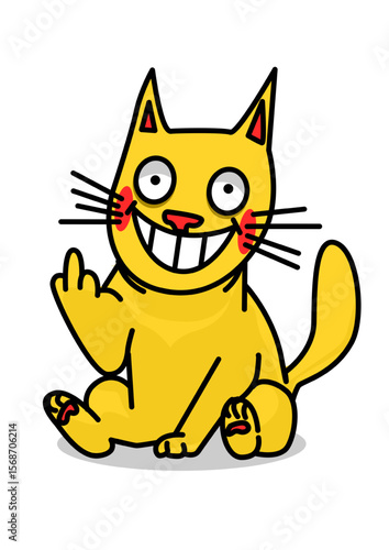 illustration of a gesturing cat