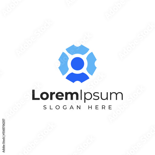 Gear People Modern Minimalist Logo Design