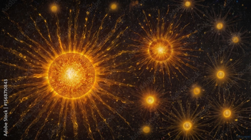 Naklejka premium the sun and the moon