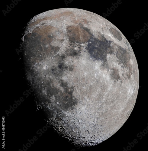 Ultra-Sharp Waning Gibbous Moon – 66 Megapixel Celestial Portrait
