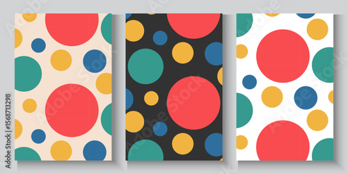 Collection of 70s poster, banner, cover, card. background . Set of retro wall decoration, groovy, trippy, colorful line. Vintage hippie wall art for interior, decorative, dots flayer simple and trendy