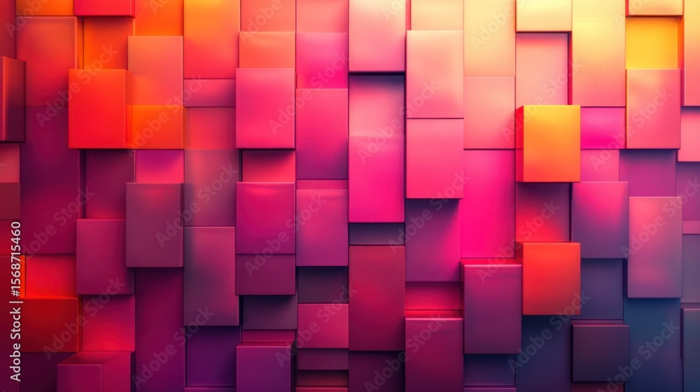 Abstract geometric pattern of colorful cubes Abstract geometric pattern of colorful cubes