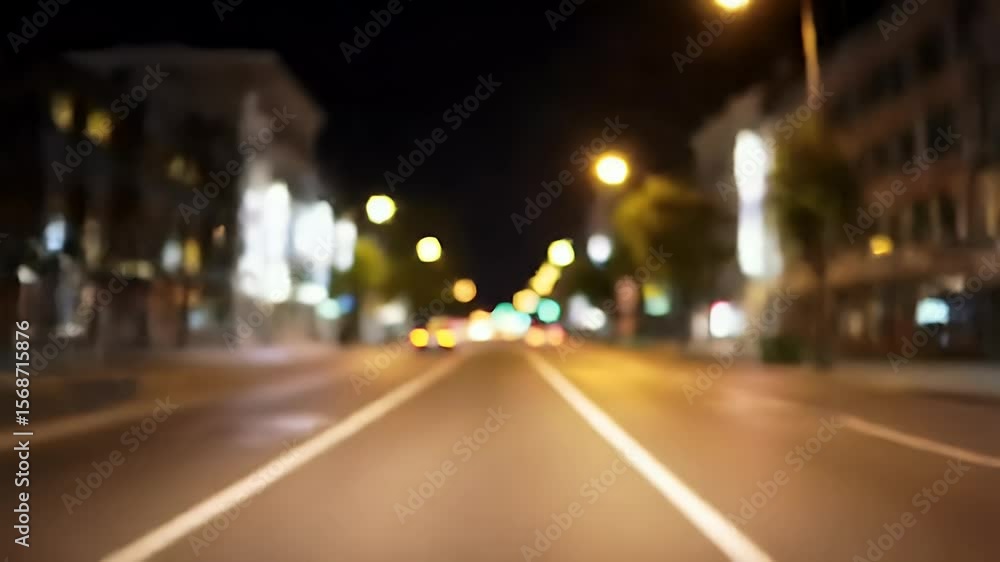 Blurred night city street with vehicle lights and abstract background Blurred night city street with vehicle lights and abstract background