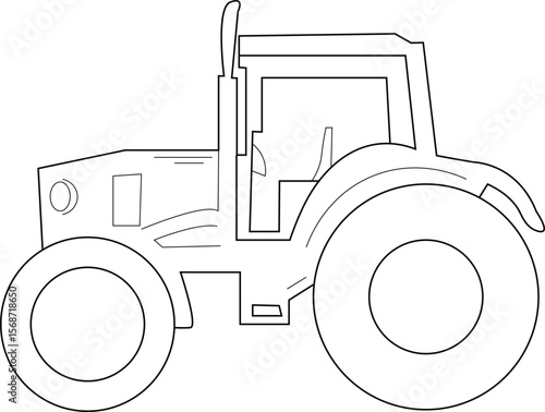 The Illustration of Farmers tools tractors