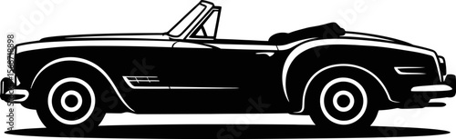 car vector illustration vintage automobile design black and white vehicle drawing