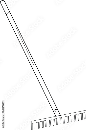 The Illustration of farming tools : rake