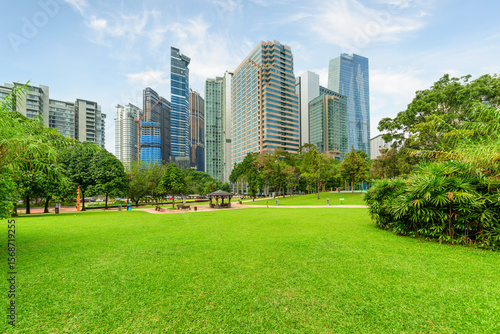 Photography Amazing view of a green city park in Kuala Lumpur