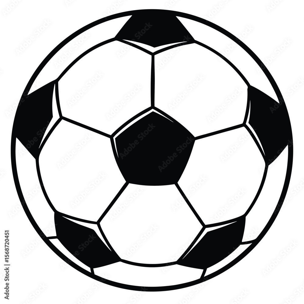 Obraz premium Classic soccer ball design isolated on white background isolated on transparent background