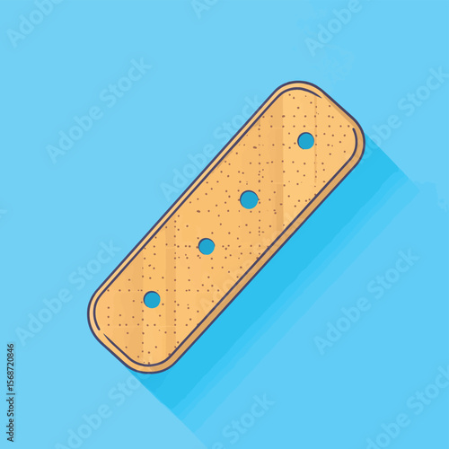 Adhesive bandage, sticking plaster icon. Flat design. Vector icon, vector style simple color