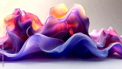 Abstract colorful gradient wave background animation for creative video projects