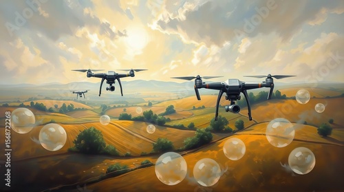 Creative light art depicting automation.