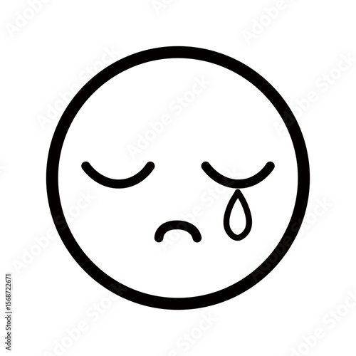 泣いている顔のアイコン