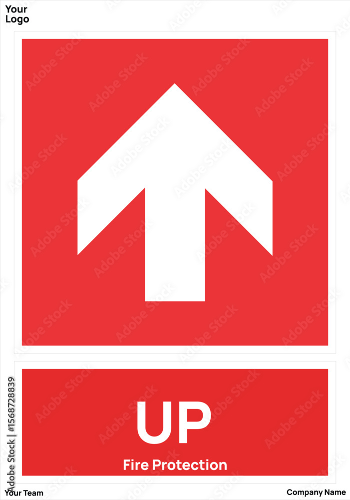 sign arrow up fire protection sign arrow up fire protection