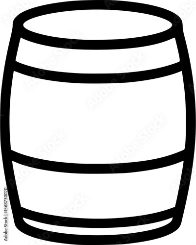 wooden barrel isolated on white