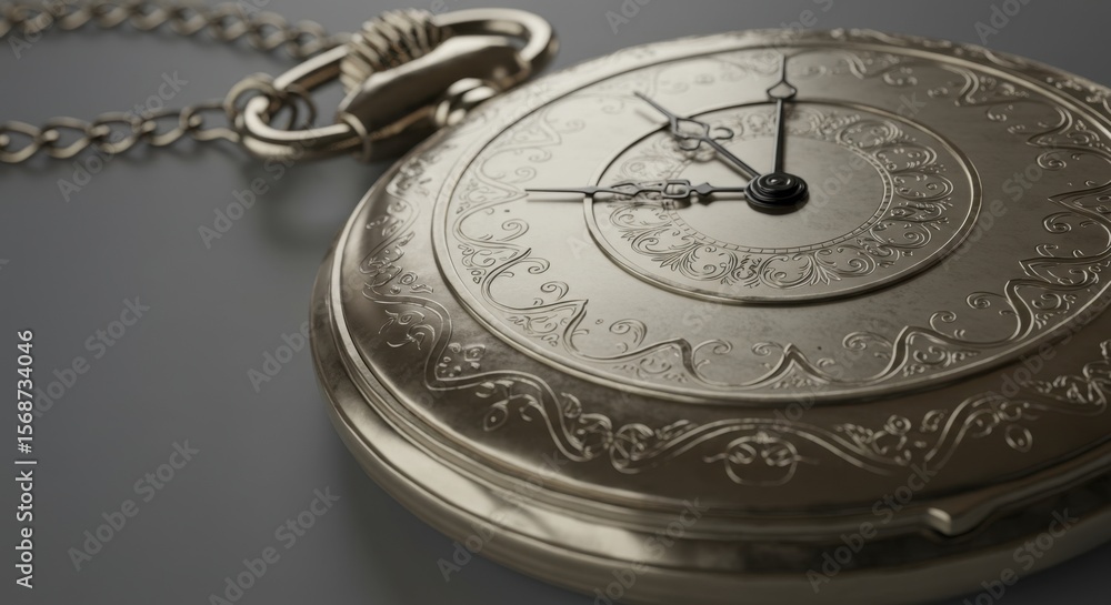 Elegant Antique Pocket Watch with Intricate Design and Chain: A Timeless Piece of History Elegant Antique Pocket Watch with Intricate Design and Chain: A Timeless Piece of History