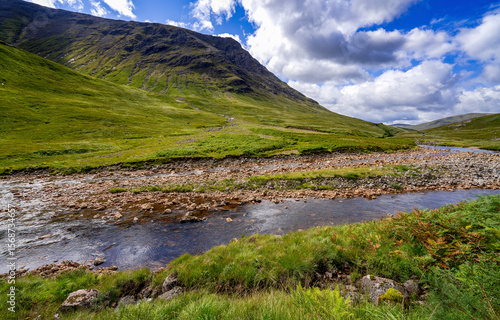 Wallpaper Mural mountain landscape with blue sky and clouds Torontodigital.ca